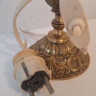 Upea vintage pöytävalaisin metallijalalla - pikkukuva 4