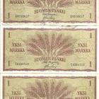 1-10 mk 1963 (5 kpl)ja 100 mk 1945 - pikkukuva 1
