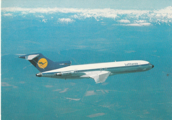LENTOKONEKORTTI - B727 EUROPE JET LUFTHANSA