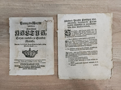 Vuodelta 1750: Asetus carjan taudista ja eläinden rutosta