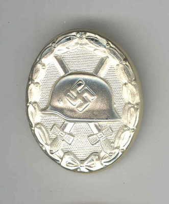 Wehrmacht Waffen-SS haavoittumismerkki hopeinen