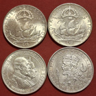 Ruotsi, 4 x 2 Kr hopeaa: 1897, 1907, 1938 Nova Suecia. ( 2) - pikkukuva 1