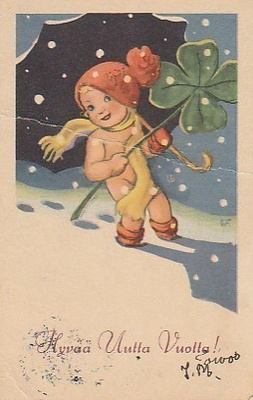 Postikortti, HYVÄÄ UUTTA VUOTTA, vanha