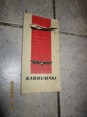 Karhumäki Airways aikataulu 3.10.1955, Kar-Air ilmailu..