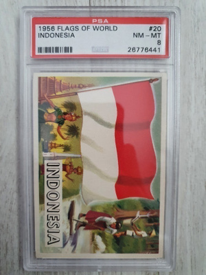 1956 Flags of world Indonesia PSA 8