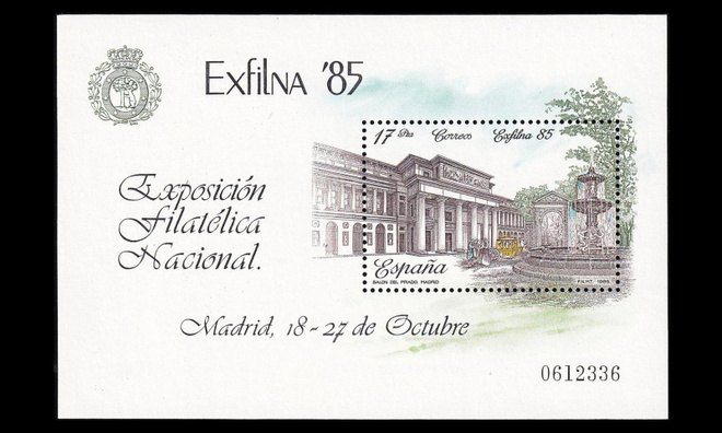 Espanja 2698BL28 ** Postimerkkinäyttely EXFILNA (1985)