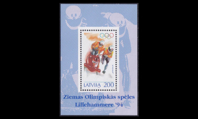 Latvia 368BL4 ** Lillehammerin olympialaiset (1994)