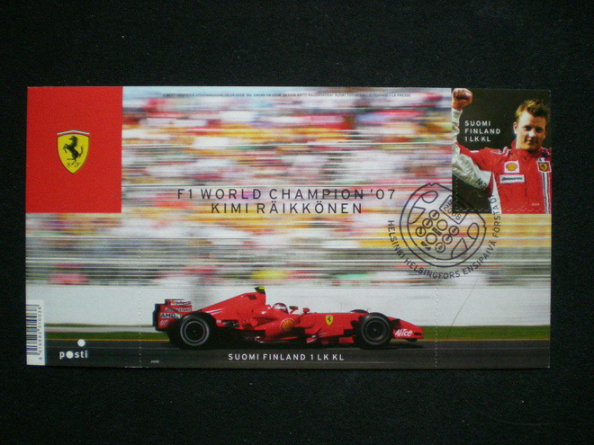 FDC-leimattu blokki Kimi Räikkönen - LaPe BL53 o