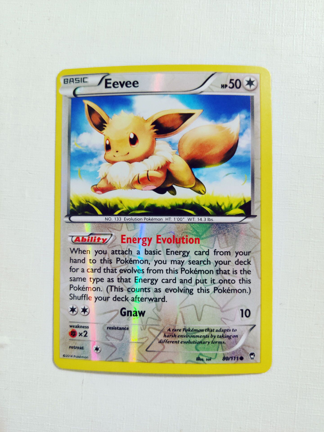 Eevee 80/111 Furious Fists XY Reverse Holo