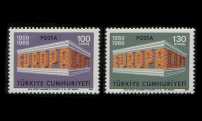 Turkki 2124-5 ** Europa (1969)