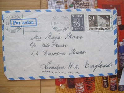 Kuori Par avion 1949 Englantiin Hesasta