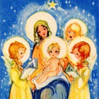 SEIMI / Jeesus-lapsi Marian sylissä, enkeleitä. 1950-l. - pikkukuva 1