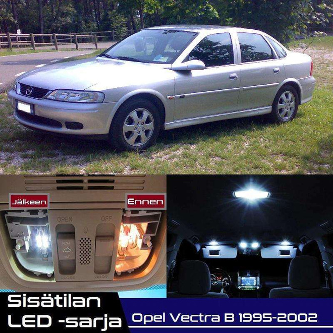 Opel Vectra B Sisätilan LED-sarja 14-osainen