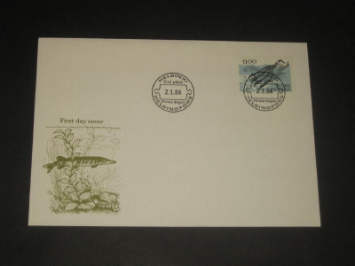 FDC M-75  1984 9mk atrain