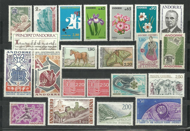 ANDORRA (RA) postituoreita merkkejä 22 erilaista **
