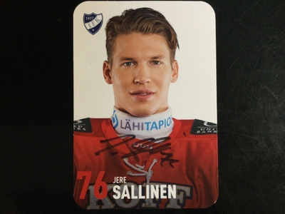 JERE SALLINEN - HIFK. KERÄILYKORTTI. AITO NIMIKIRJOITUS !