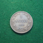 1 markka 1890 - hopeaa - pikkukuva 1