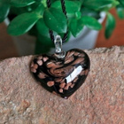 960 .. Murano Sydän Lampwork Taidelasi .. Kaulakoru - pikkukuva 1