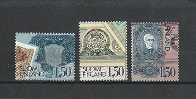 1985 Suomalaista setelipainatusta 3x1,50mk leimaamattomina**