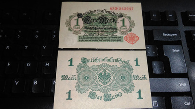 Germany Saksa 1 Mark P51 UNC
