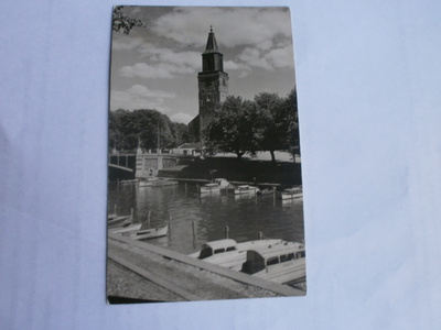 Turku, Turun tuomiokirkko, Aurajokea, veneitä, mv pk, ei p.