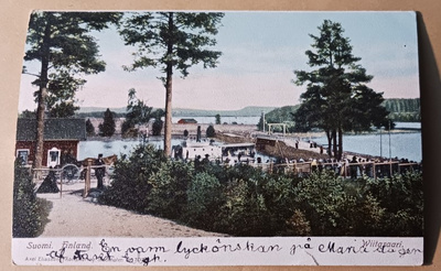 Viitasaari, laivasta väkeä, silta, väripk, k-k 1900-l. alku