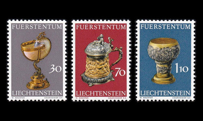 Liechtenstein 587-9 ** Kuninkaalisen perheen aarteita (1973)