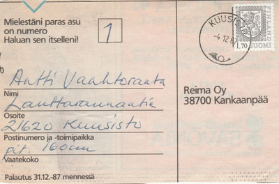Postileima, KUUSISTO