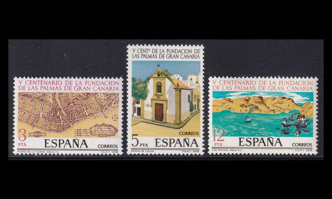 Espanja 2369-71 ** Las Palmasin kaupunki 500v (1978)