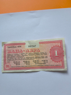 Raha-arpa Tammikuu 1978