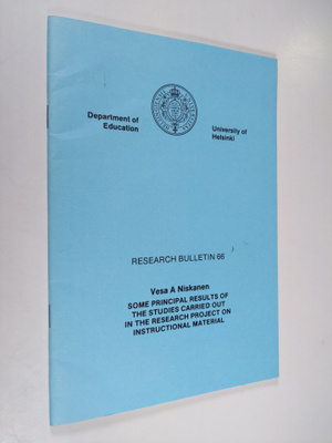 Vesa A. Niskanen : Some principal results of the studies ...