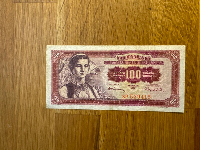 100 dinaria 1955