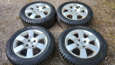 Peugeot alumiinivanteet 16", nastarenkaat 215/55r16