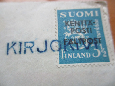 1944 KIRJOKIVI rivil s kp kuorella sisällöin