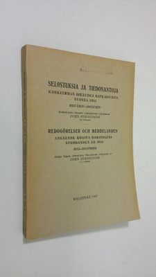 John Stenström : Selostuksia ja tiedonantoja Korkeimman o...