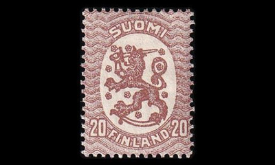 99 ** M-17 20p ruskea (1921)