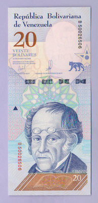 Venezuela 20 Bolivares v.2018 UNC P-104