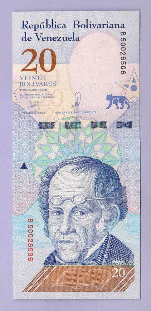 Venezuela 20 Bolivares v.2018 UNC P-104