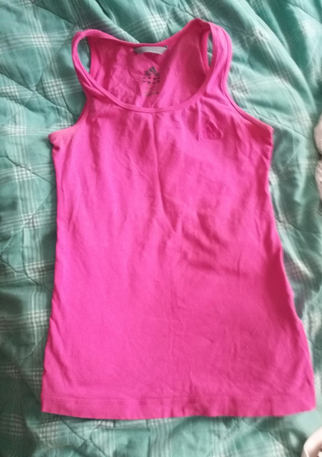 Adidas- urheilu hihaton pinkki paita 36 S
