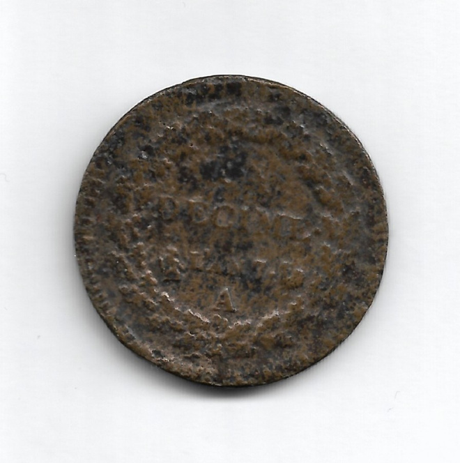 UN DECIME 1798 COPPER