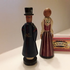 Puunukke x 2 , vanhat miniatyyri pariskunta - pikkukuva 4