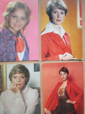 CCCP: neljä vintage filmitähtikorttia