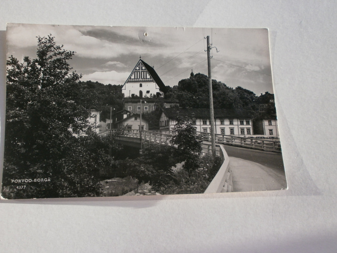 Porvoo - Borgå 4377, kirkko ja silta, valokuvapk, ei p.