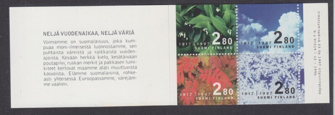 1997 neljä vuodenaikaa vihko postituoreena.