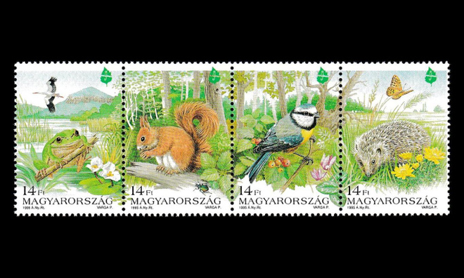 Unkari 4343-6vs ** Euroopan luonnonsuojeluvuosi (1995)