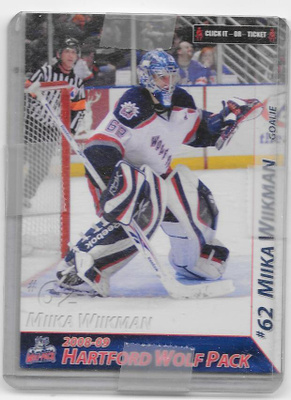 2008-09 Hartford Wolf Pack #62 Miika Wiikman HPK farmi MV