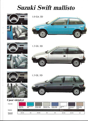 1989 Suzuki Swift esite - 12 siv - KUIN UUSI - suom