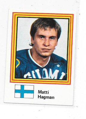 1983 SWE Semic MM-tarra #46 Matti Hagman , Suomi & HIFK