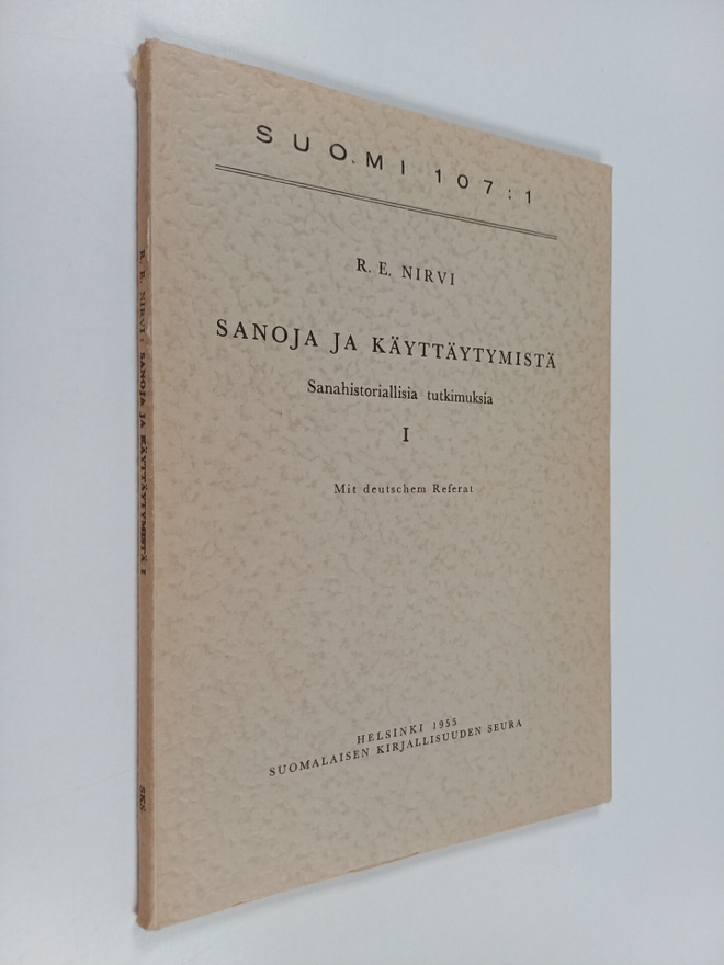R. E. Nirvi : Sanoja ja käyttäytymistä : sanahistoriallis...