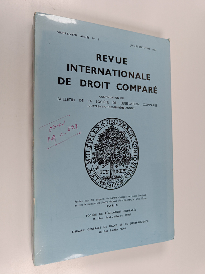 Revue international de droit compare vol. 26 3/1974